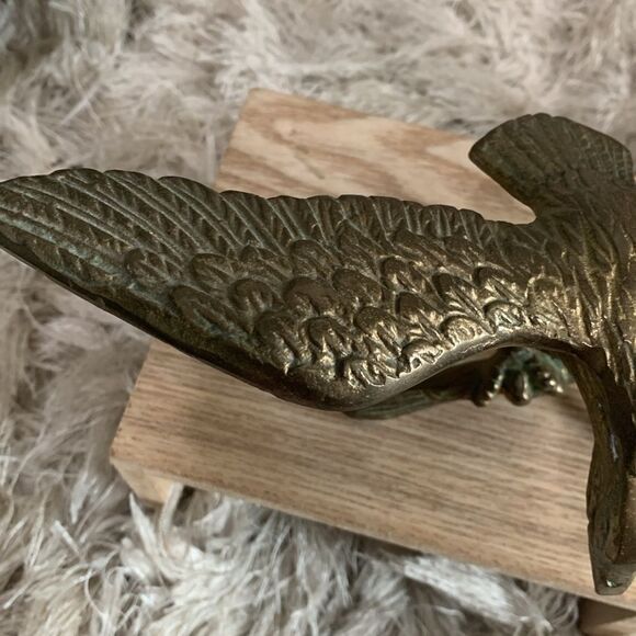 Vintage MCM Style Brass Eagle On Branch Figure Made In Korea - Picture 6 of 17